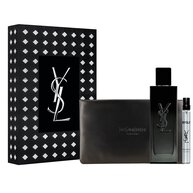 MYSLF Eau de Parfum Coffret Fetes avec flacon de parfum, format voyage et pochette couture dans un ecrin YSL.