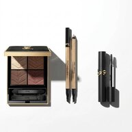 Produits de maquillage des yeux YSL sur fond blanc