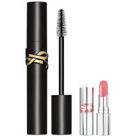Gros plan sur le mascara YSL Lash Clash et le mini lovehsine 44 sur fond blanc.